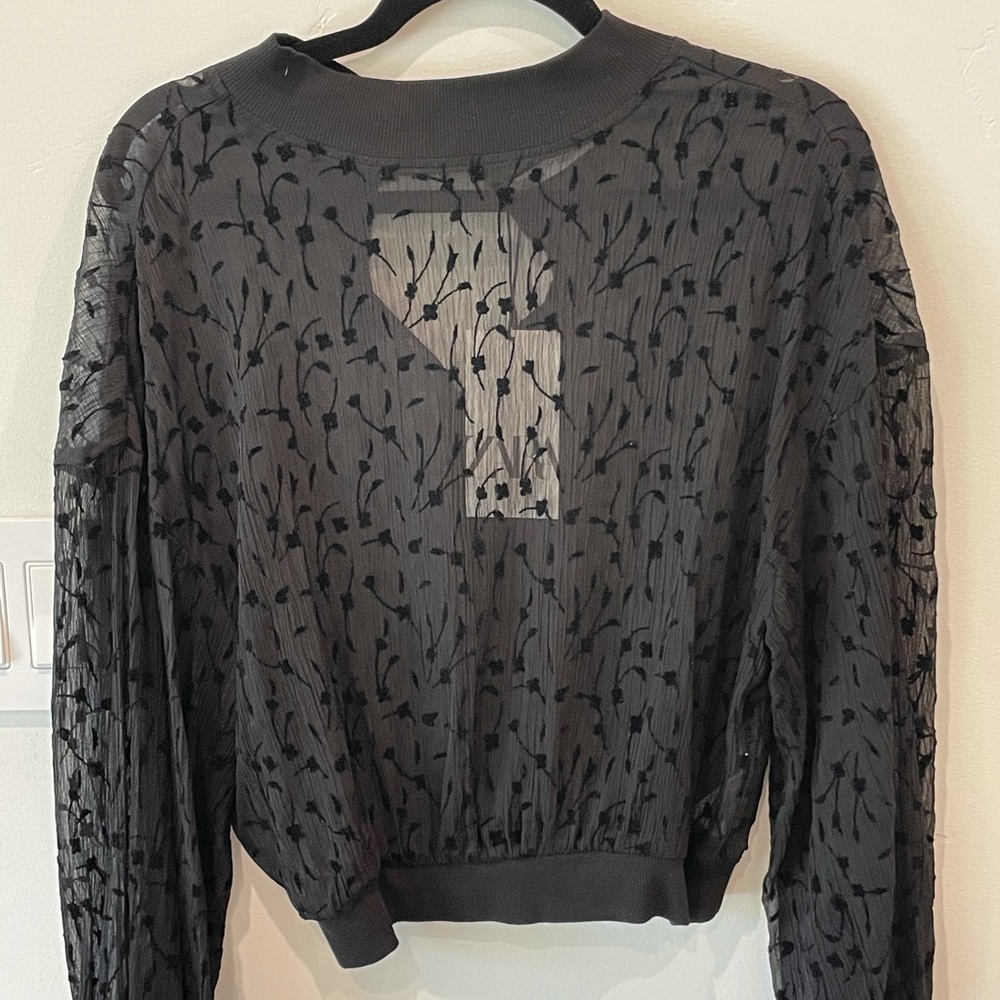 Zara Sheer Floral Blouse